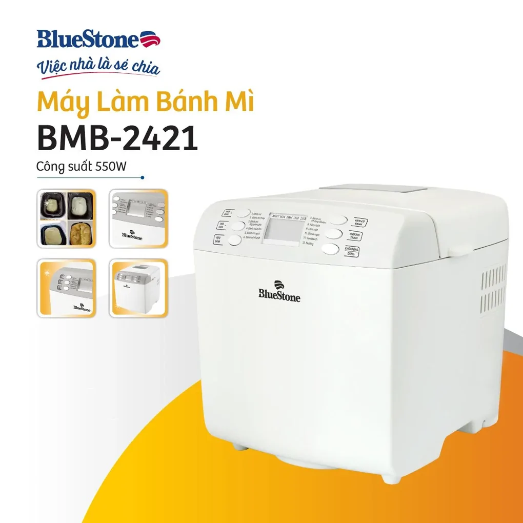 Máy Làm Bánh Mì BlueStone BMB-2421 550W 1