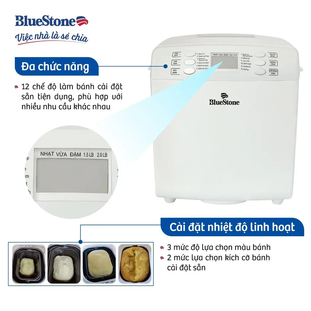 Máy Làm Bánh Mì BlueStone BMB-2421 550W 3