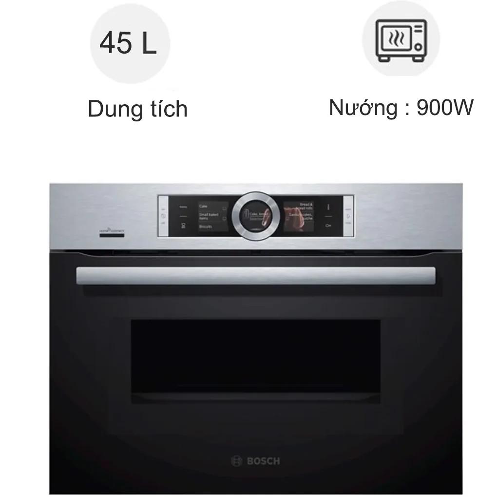 Lò Nướng Kết Hợp Vi Sóng Bosch HMH.CMG656BS6B - Series 8 - Đức