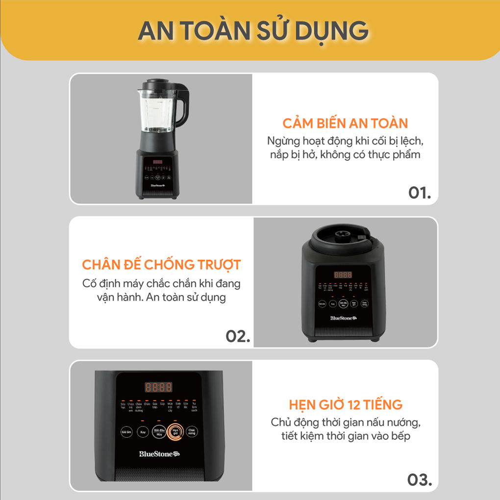 Máy Làm Sữa Hạt Đa Năng BlueStone BLB-6036 1.75 Lít 8