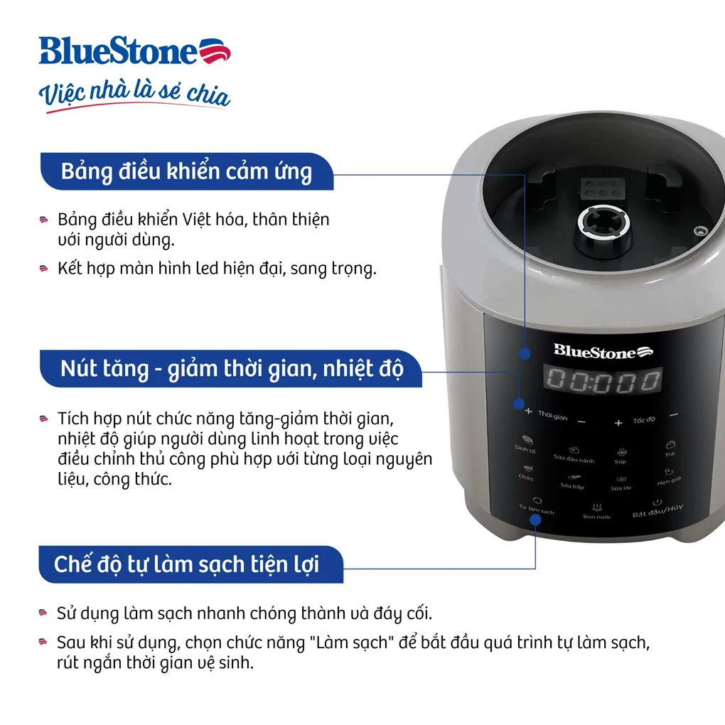Máy Làm Sữa Hạt Đa Năng BlueStone BLB-6038 1.75 Lít 6