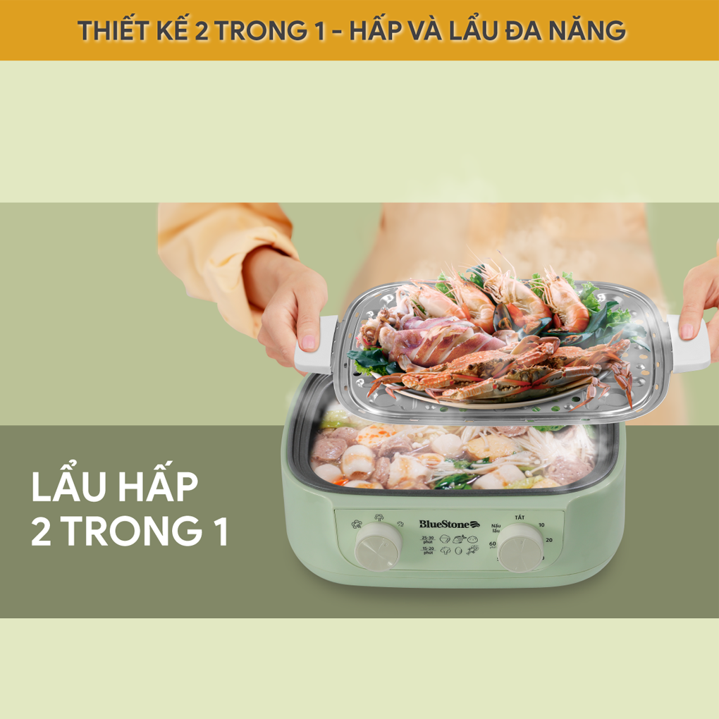 Nồi Lẩu Hấp Thủy Nhiệt Đa Năng BlueStone MPB-7235 15 Lít 4