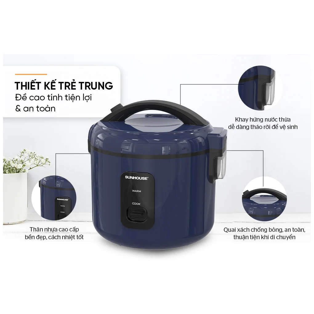 Nồi Cơm Điện Sunhouse SHD8213 1.2 Lít 3