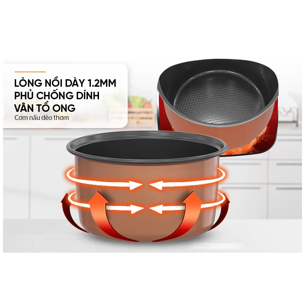 Nồi Cơm Điện Sunhouse SHD8213 1.2 Lít 4