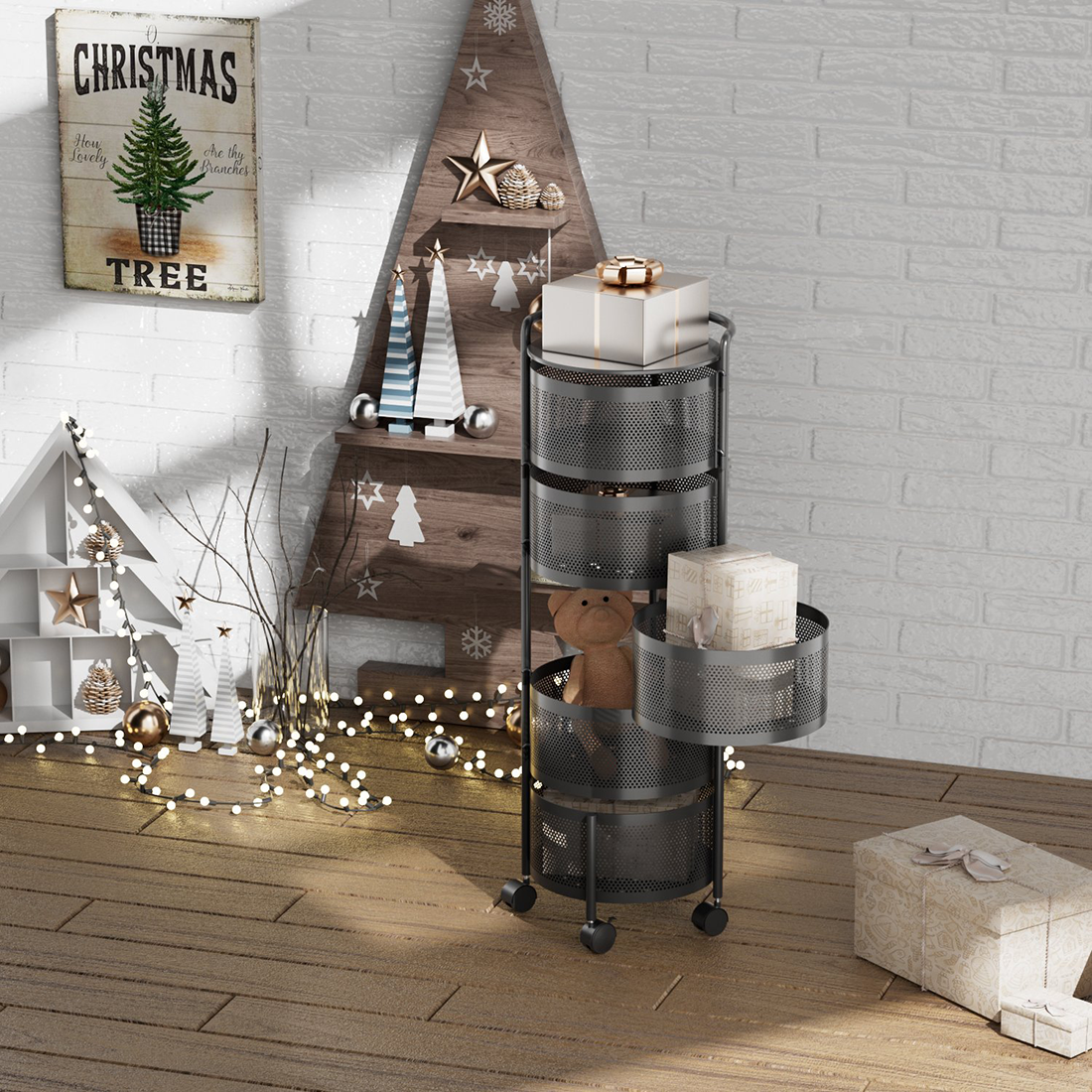 Kệ Xoay Tròn ECORS01C 5 Tầng 0