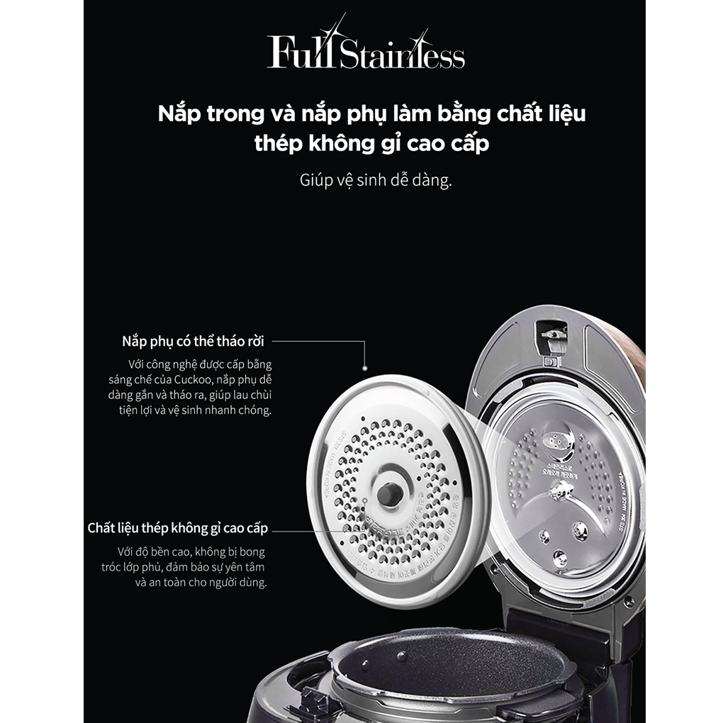 Nồi Cơm Điện Tử Áp Suất Cuckoo CRP-R0600F 1.08 Lít - Hàn Quốc 7