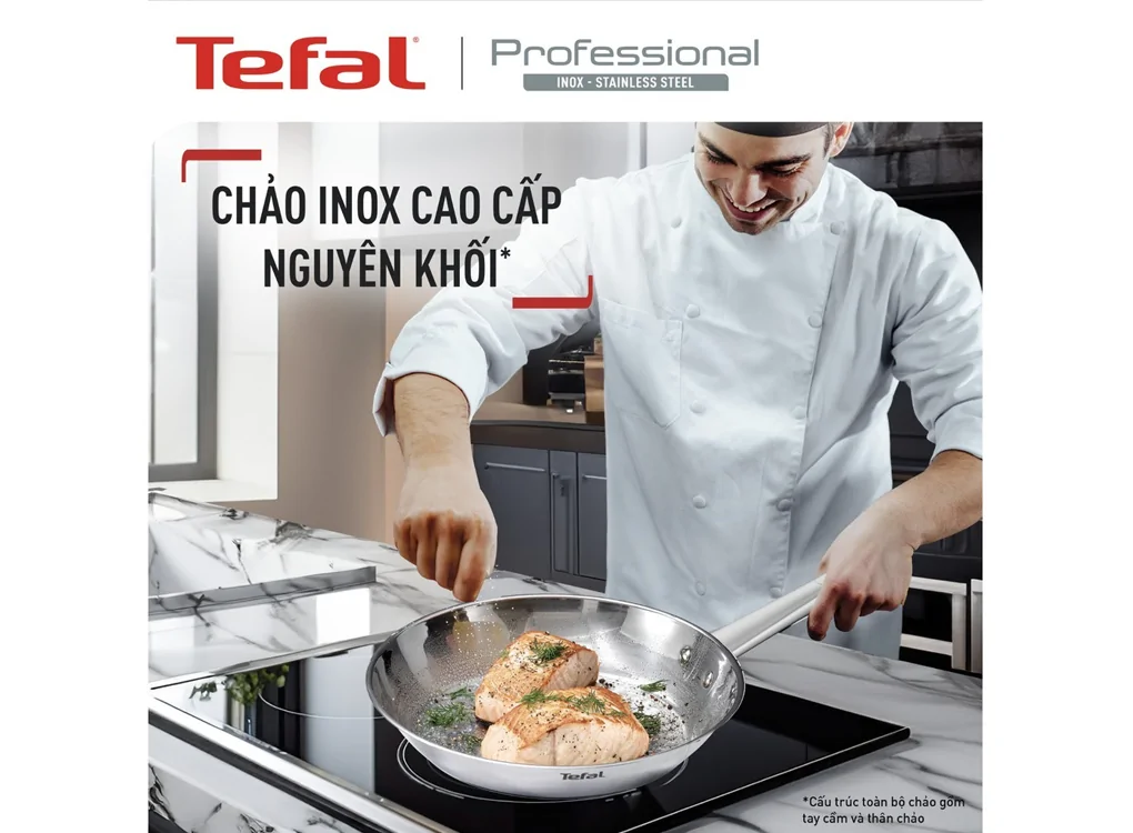 Chảo Inox Cao Cấp Professional Tefal 24cm B9210455 2