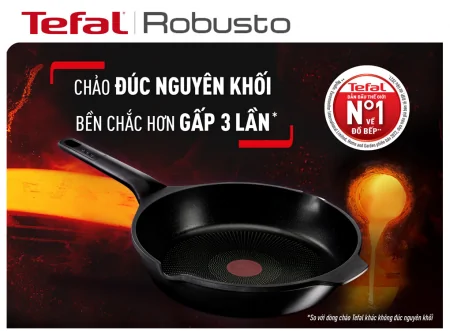 Chảo Đúc Cao Cấp Tefal Robusto 24cm E2490444 0
