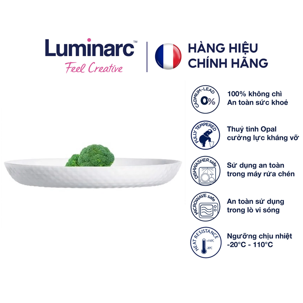 Đĩa Thuỷ Tinh Luminarc Diwali Precious 19cm 1