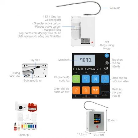 Máy Lọc Nước Điện Giải Ion Kiềm Fuji Smart I9 8