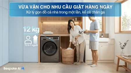 Máy Giặt Sấy Samsung Inverter Giặt 12/7 Kg WD12DB7B85GBSV