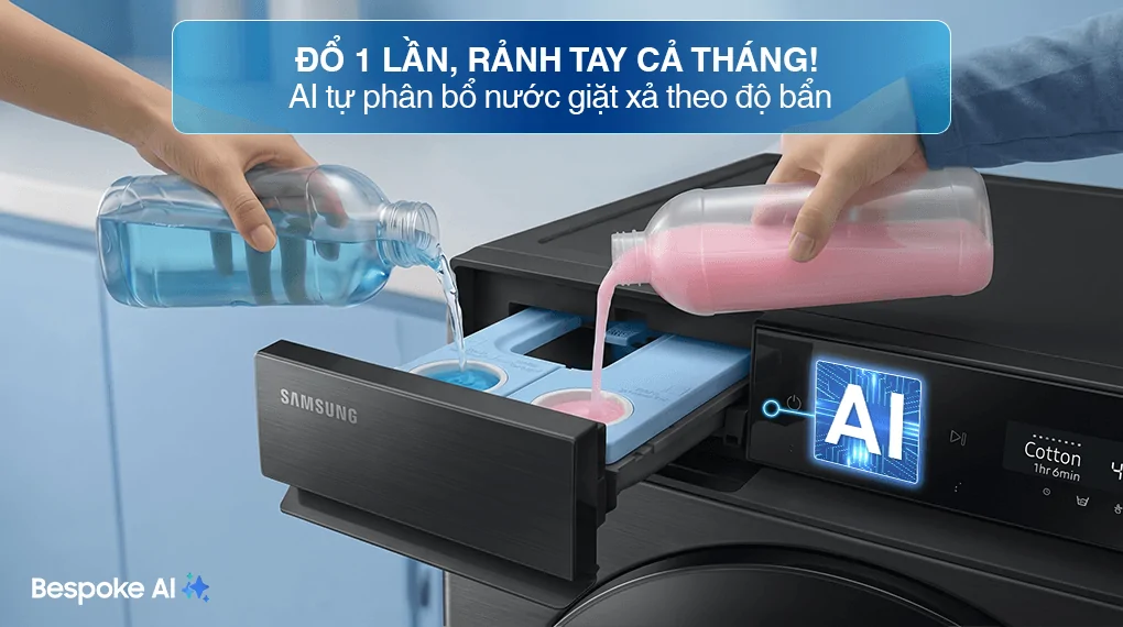 Máy Giặt Sấy Samsung Inverter Giặt 12/7 Kg WD12DB7B85GBSV