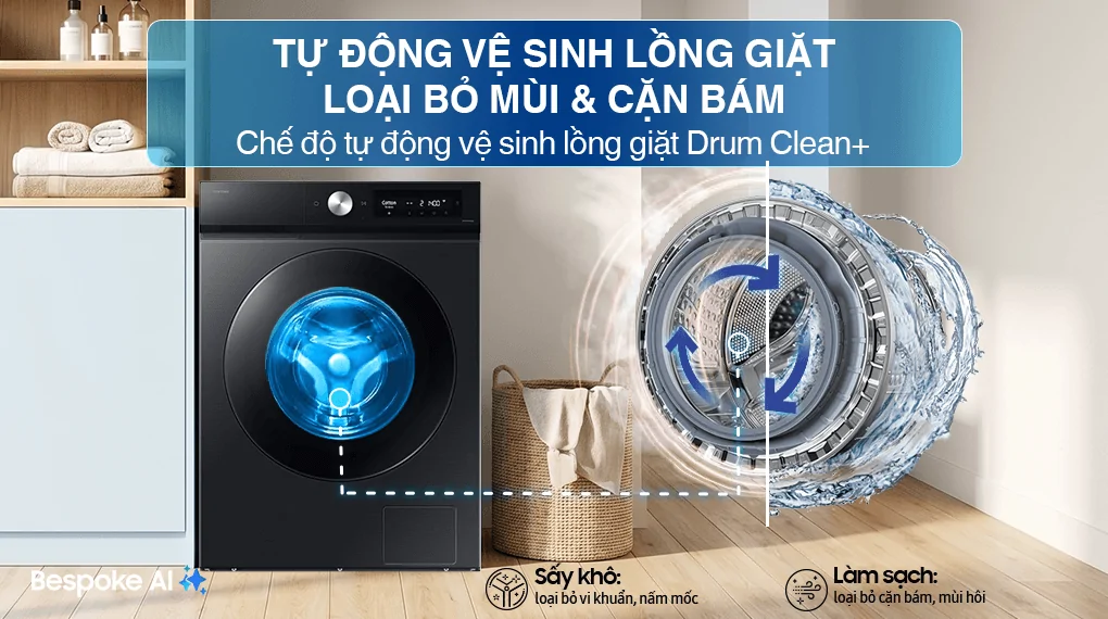 Máy Giặt Sấy Samsung Inverter Giặt 12/7 Kg WD12DB7B85GBSV