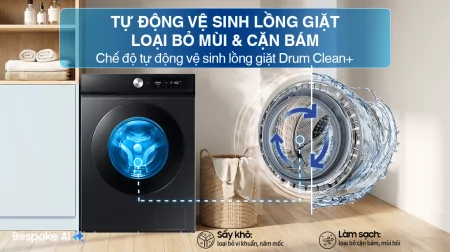 Máy Giặt Sấy Samsung Inverter Giặt 12/7 Kg WD12DB7B85GBSV