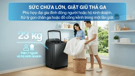 Máy Giặt Samsung Ecobubble Inverter 17 kg WA17CG6442BDSV