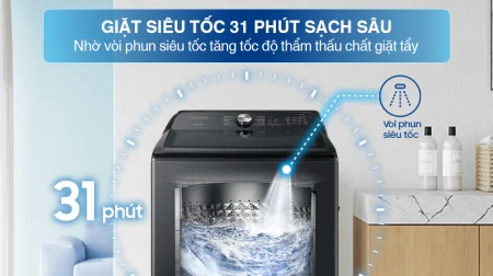 Máy Giặt Samsung Ecobubble Inverter 17 kg WA17CG6442BDSV