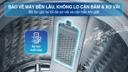 Máy Giặt Samsung Ecobubble Inverter 17 kg WA17CG6442BDSV