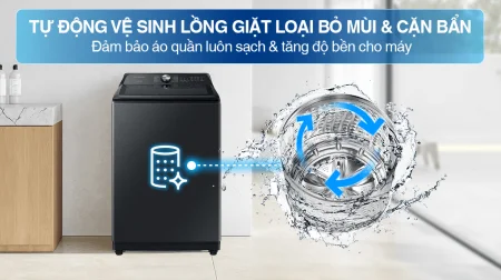 Máy Giặt Samsung Ecobubble Inverter 17 kg WA17CG6442BDSV