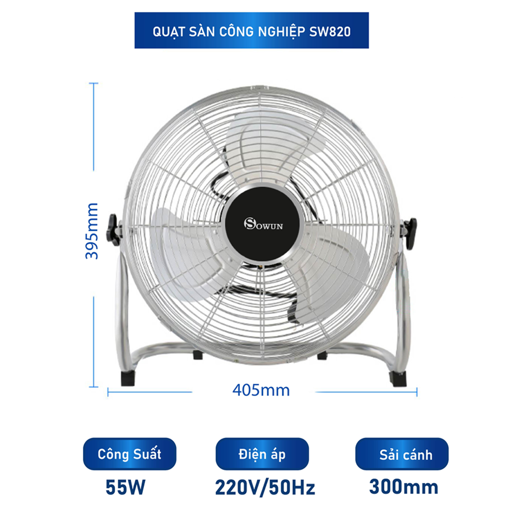 Quạt Sàn Công Nghiệp Sowun SW820 1