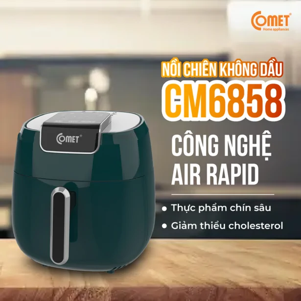 Nồi Chiên Không Dầu Comet CM6858