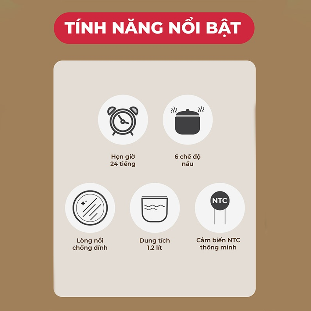 Nồi Cơm Điện Magic Eco AC-250 1.2 Lít 8