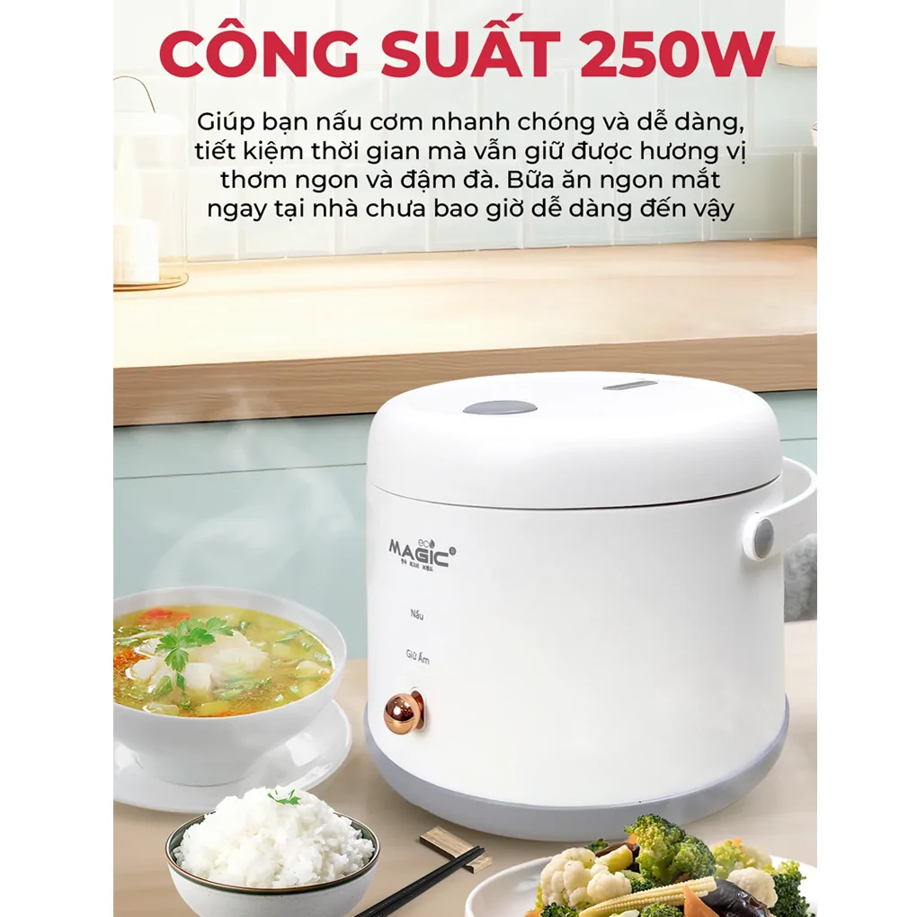 Nồi Cơm Điện Magic Eco AC-240 0.8 Lít 6