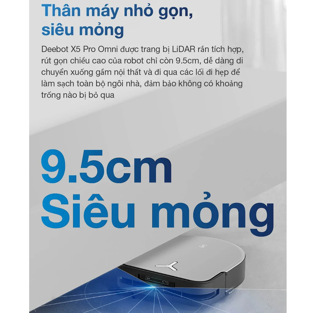 Robot Hút Bụi Lau Nhà Ecovacs X5 PRO OMNI Đen 11