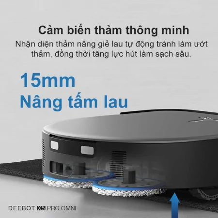 Robot Hút Bụi Lau Nhà Ecovacs X5 PRO OMNI Đen 14