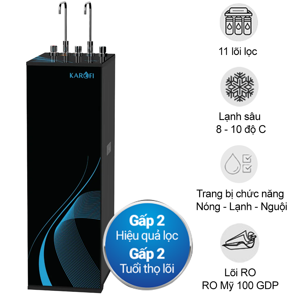 M&aacute;y Lọc Nước N&oacute;ng Nguội Lạnh KAD-M29 M&agrave;ng RO Mỹ 100 GPD - 11 L&otilde;i