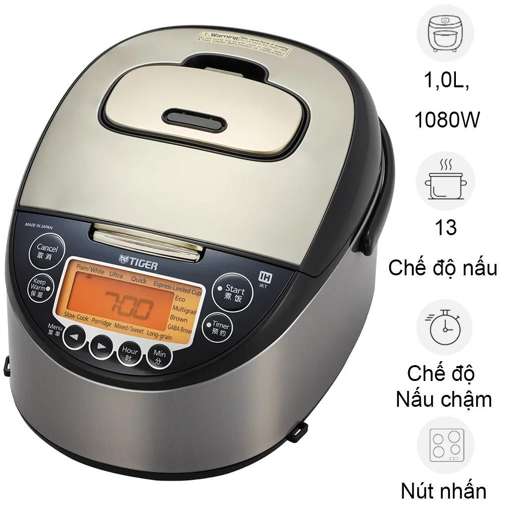 Nồi Cơm Điện Tử Cao Tần JKT-F10W 1 Lít - Nhật Bản