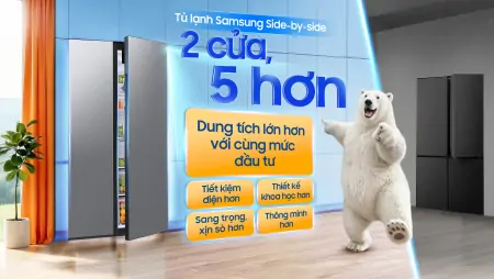 Tủ lạnh Samsung Inverter 583 Lít Side By Side RS57DG400EM9SV