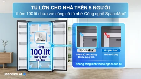 Tủ lạnh Samsung Inverter 583 Lít Side By Side RS57DG400EM9SV