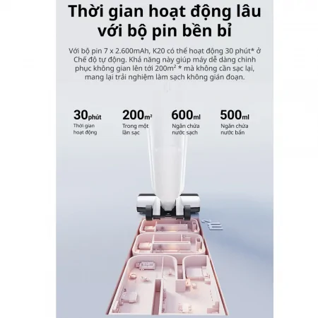 Máy Hút Bụi Lau Sàn Khô Và Ướt Đa Năng Dreame Mova K20 7