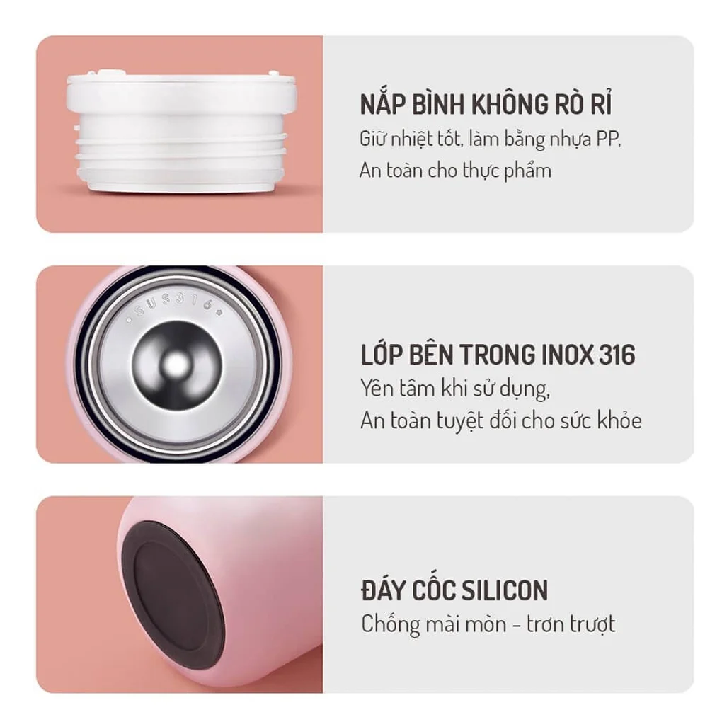 Bình Đựng Thức Ăn Giữ Nhiệt Inox 316 Elmich EL8019 8