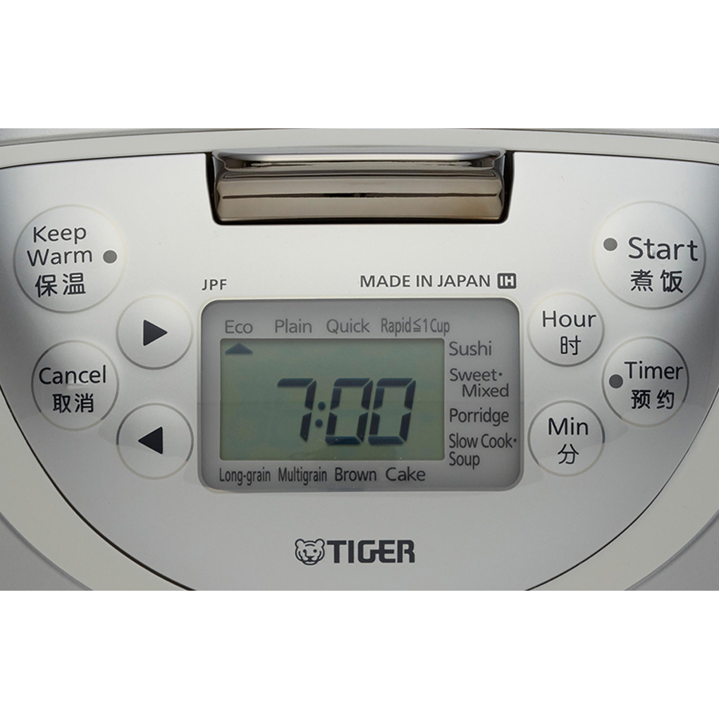 Nồi Cơm Điện Tử Cao Tần Tiger JPF-A55W 0.5 Lít, Màu Xám - Nhật Bản 1