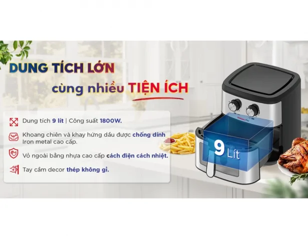 Nồi Chiên Không Dầu Sanaky VH-901VD 9 Lít