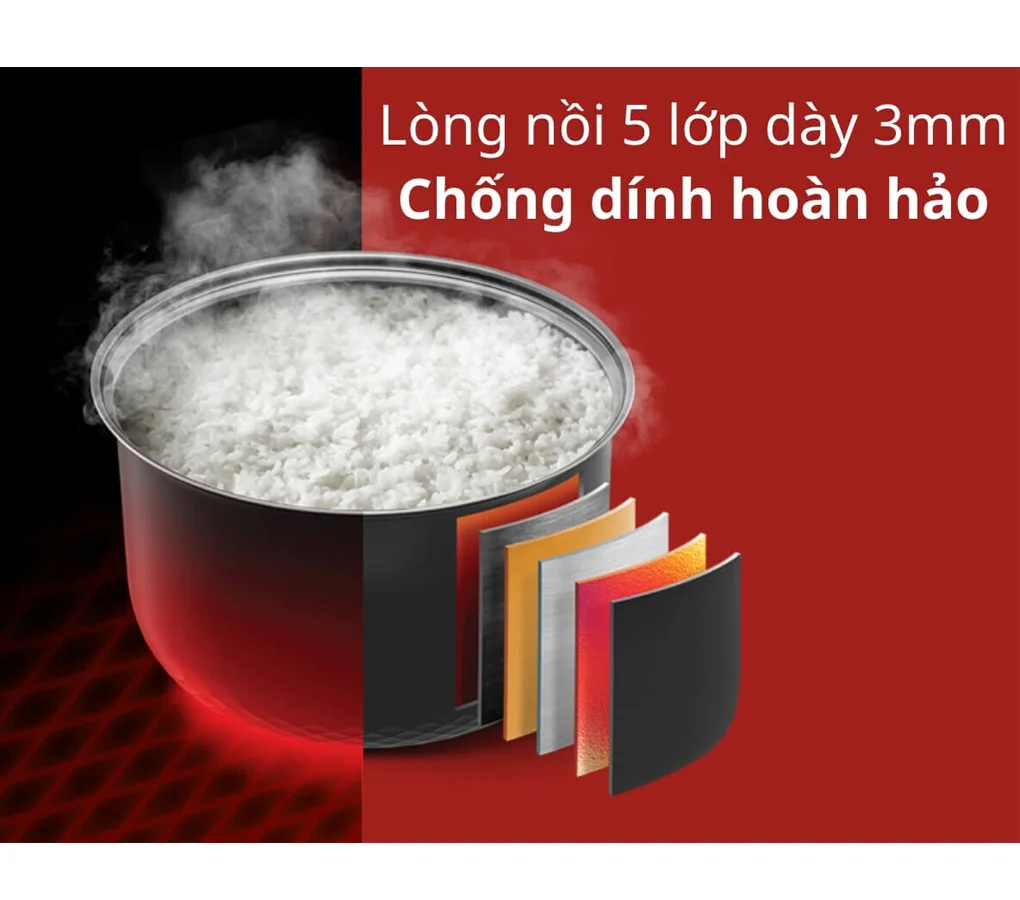 Nồi Cơm Điện Tử Hitachi RZ-S18VN-BK 1.8 Lít 8