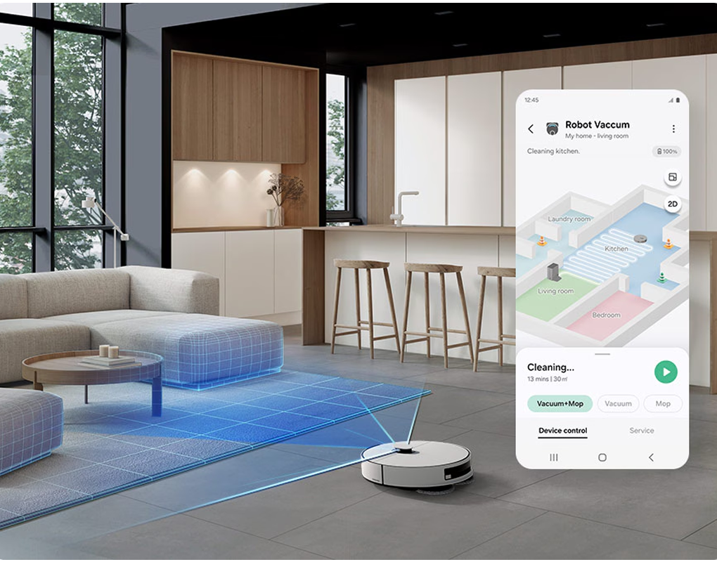 Robot Hút Bụi Lau Nhà Samsung VR7MD96514G/SV 25