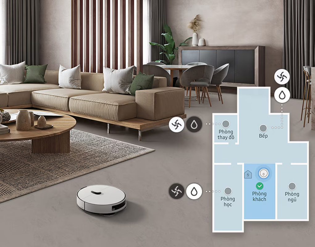 Robot Hút Bụi Lau Nhà Samsung VR7MD96514G/SV 28