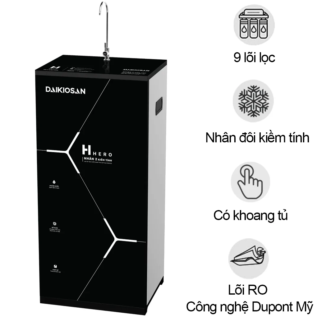 Máy Lọc Nước RO 9 Lõi Daikiosan DN107 - Lõi RO Mỹ