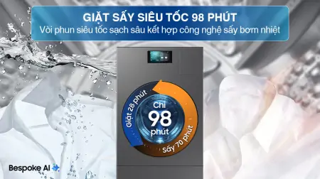 Máy Giặt Sấy Samsung Inverter 25/15 Kg WD25DB8995BZSV
