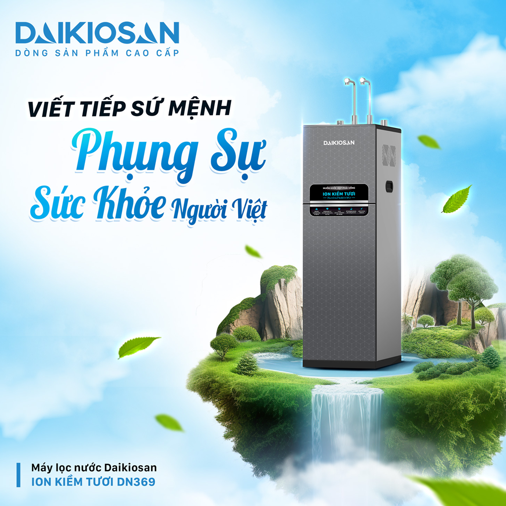 Máy Lọc Nước Ion Kiềm Tươi Nóng Nguội Lạnh Daikiosan DN369 4