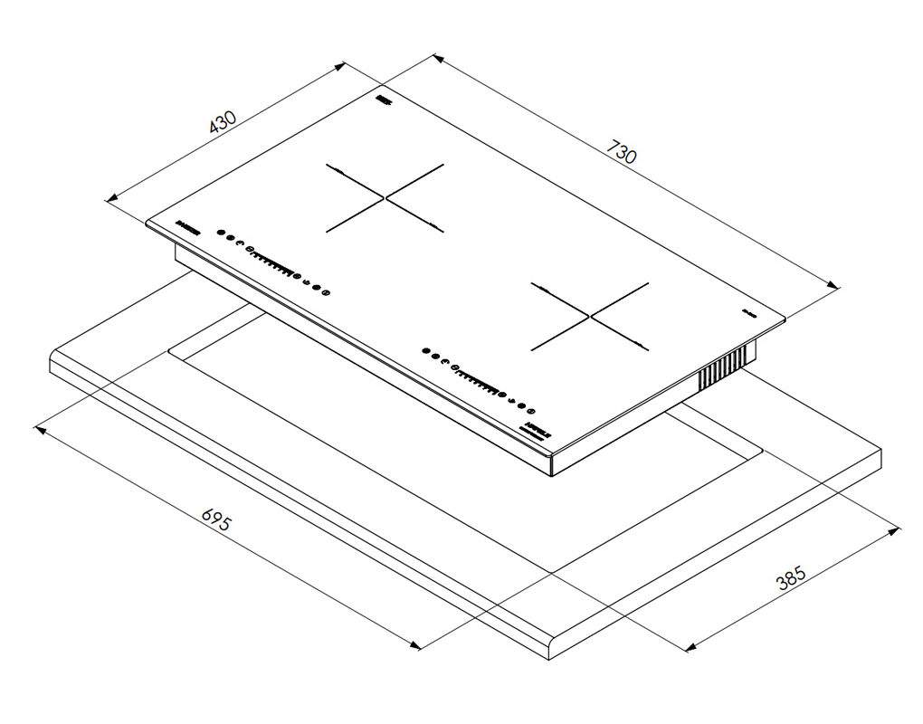 Bếp Từ 2 Vùng Nấu Hafele HC-I7325B (533.09.979) - Xuất Xứ Đức 2
