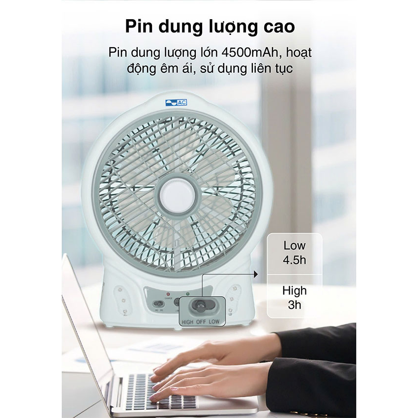Quạt Sạc 12W AC ARF03D106 2