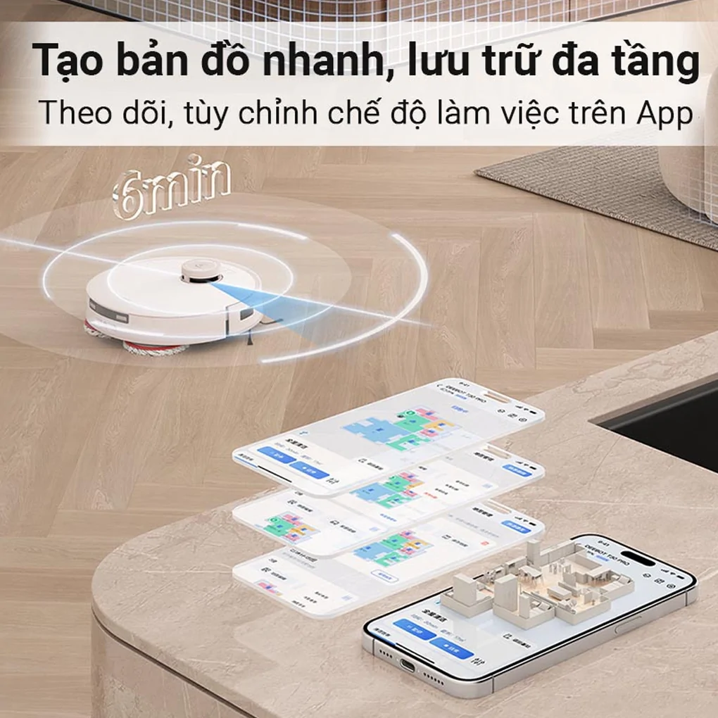 Robot Hút Bụi Lau Nhà Ecovacs T30 PRO OMNI - Trắng 18
