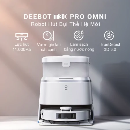 Robot Hút Bụi Lau Nhà Ecovacs T30 PRO OMNI - Trắng 7