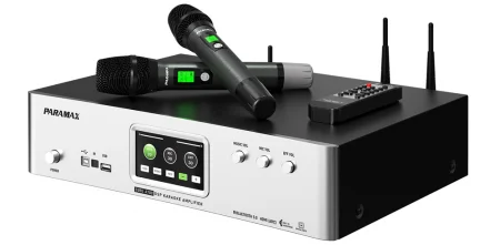 Amply Karaoke Tích Hợp Vang Số Và Micro Không Dây Paramax EURO A700 (Silver) 2