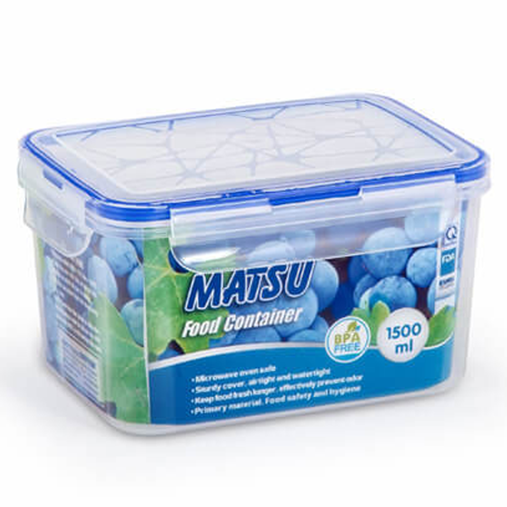 Hộp Thực Phẩm Chữ Nhật Matsu 1500ml