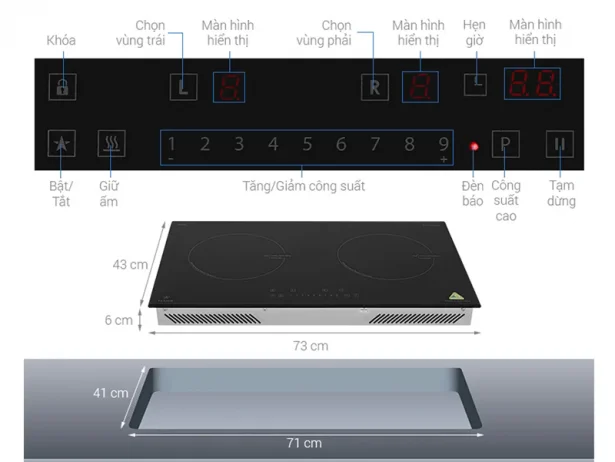Bếp Từ Đôi Pramie PRDE-2223 - Đức
