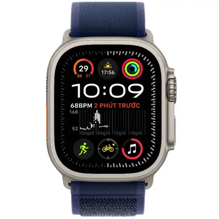 Apple Watch Ultra 2 GPS + Cellular 49mm Natural Titanium Case with Blue Trail Loop 0
